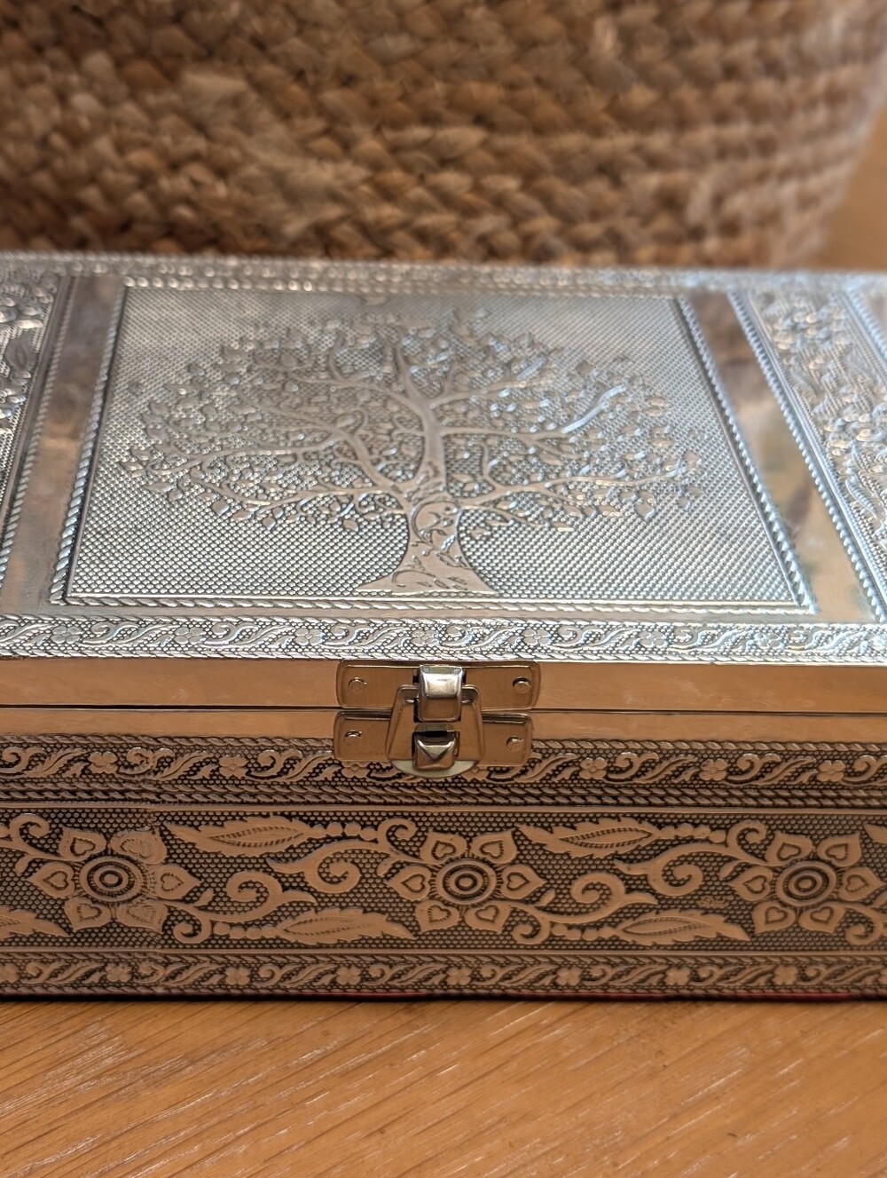 Tree Of Life Aluminum Embossed Jewelry/Trinket Box